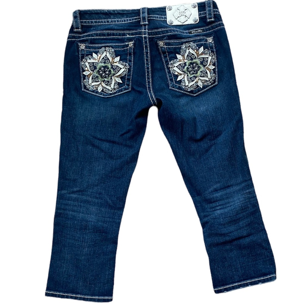 Miss Me jeans capri blue womens size 28 Signature Cuffed low rise denim